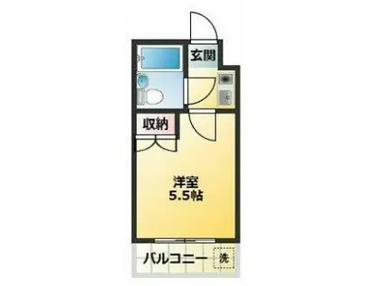 ジュネパレス蒲生第一(1K/1階)の間取り写真