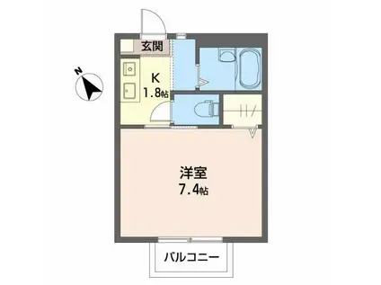 エクセル栄泉(1K/2階)の間取り写真