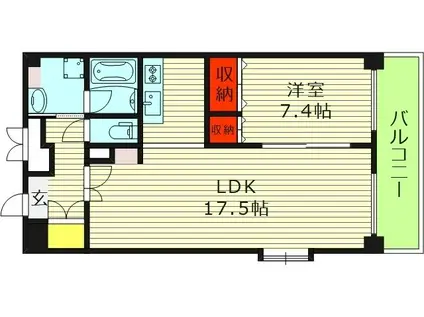 DOLCE VITA(1LDK/7階)の間取り写真