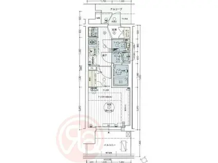 エステムプラザ福島ジェネル(1K/6階)の間取り写真