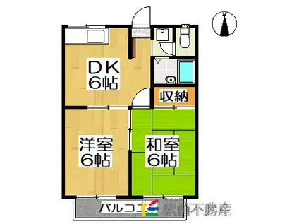 エステートピア(2DK/2階)の間取り写真