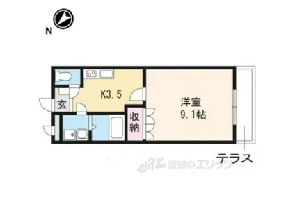 グランチェスタホンダ(1K/1階)の間取り写真