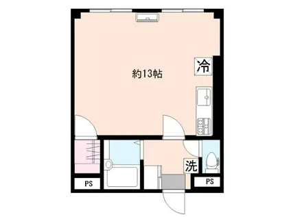 コーポカメリア(ワンルーム/1階)の間取り写真