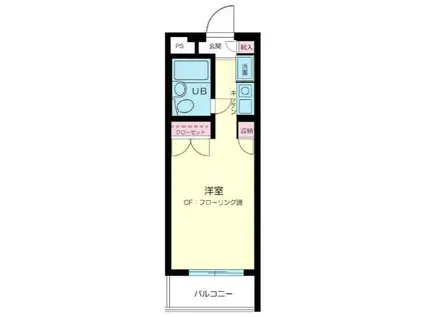 モビーレ等々力(1K/3階)の間取り写真