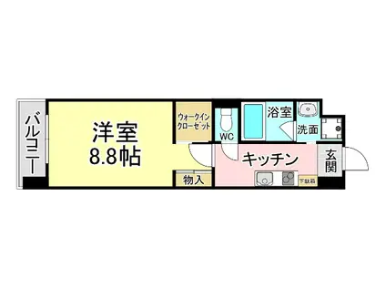 GRACECOAST(1K/6階)の間取り写真