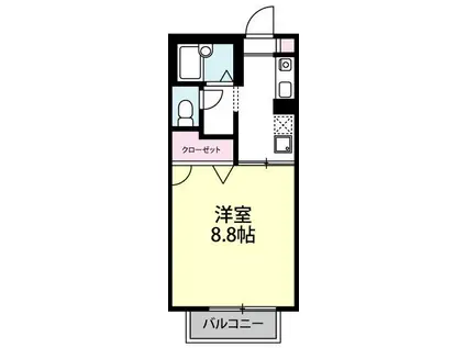 グレイス(1K/1階)の間取り写真