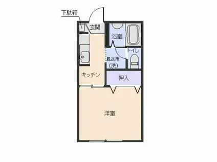 メゾン88(1K/1階)の間取り写真