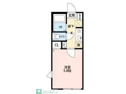 サウス LAGOON大岡1丁目(1K/3階)の間取り写真