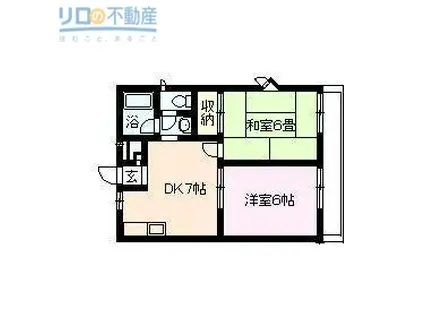 ハイツS&KパートI(2DK/1階)の間取り写真
