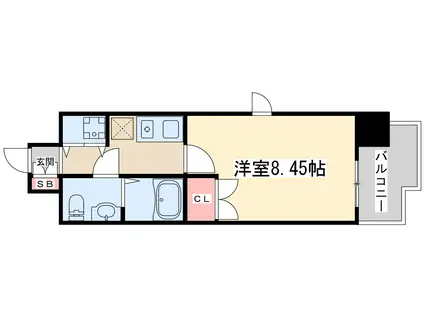 リマジオンキタ(1K/5階)の間取り写真