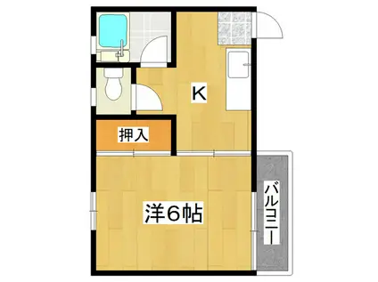 児玉ハイツ(1K/2階)の間取り写真