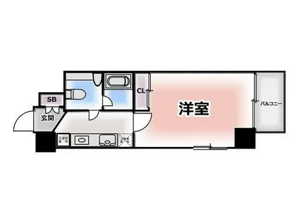 アルシュ勝どき(1K/2階)の間取り写真