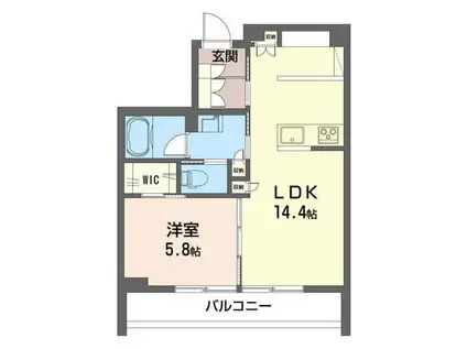 オーパス271(1LDK/2階)の間取り写真