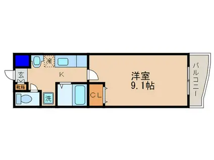 LUMIERE(1K/2階)の間取り写真