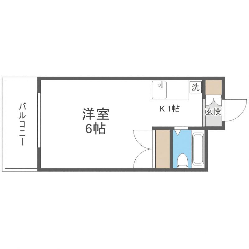 ラメール札幌(1K/3階)の間取り写真