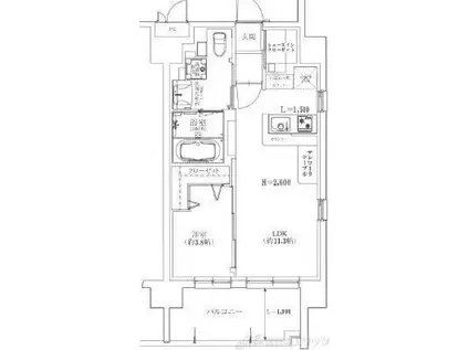 ブランカイズミ(1LDK/7階)の間取り写真