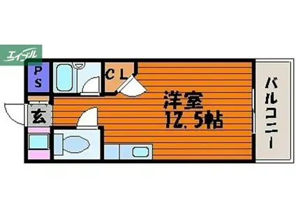 ウエスティンパレス(ワンルーム/3階)の間取り写真