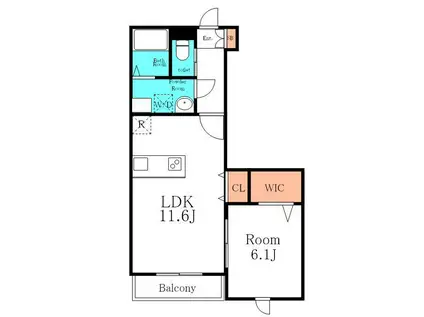 戸田市笹目4丁目計画(1LDK/2階)の間取り写真