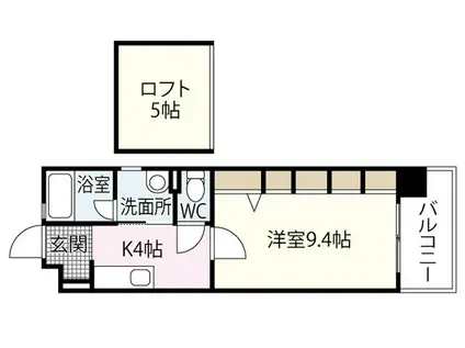 平勝ビル16(1K/6階)の間取り写真