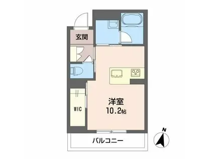 リベラピエナ(ワンルーム/1階)の間取り写真