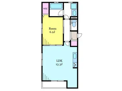 グランテラス楪(1LDK/1階)の間取り写真