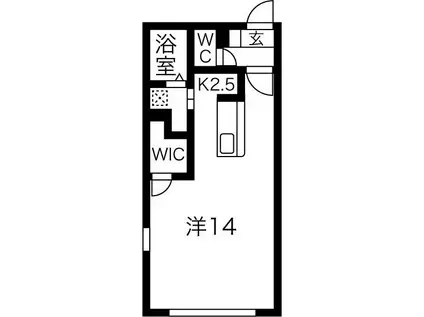 アーブル麻生(1K/2階)の間取り写真