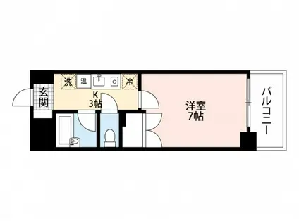 エミネンスオクダ(1K/7階)の間取り写真