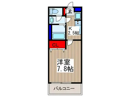 リブリ・リヴェール浦和(1K/3階)の間取り写真