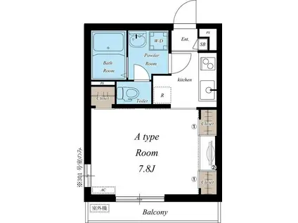 リブリ・MSTY(1K/2階)の間取り写真