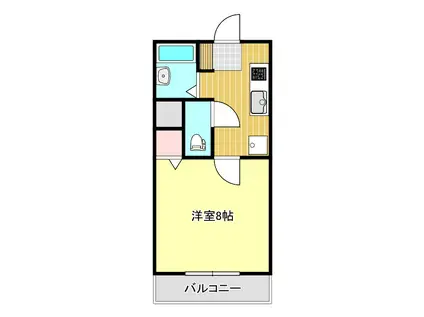 メルヘンII(1K/4階)の間取り写真