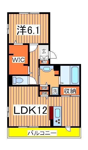 パーク根郷(1LDK/3階)の間取り写真