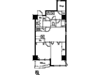 エルスタンザ関内大通公園(2SDK/7階)の間取り写真