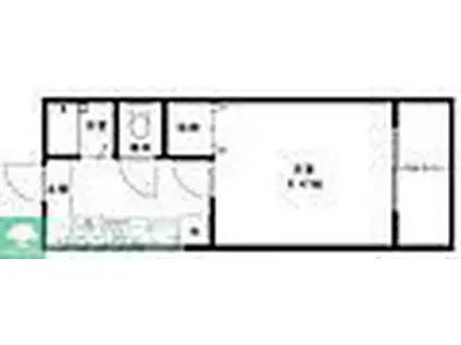 サンフォートソフィア(1K/4階)の間取り写真