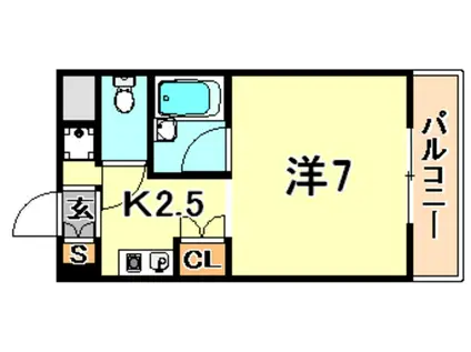 MAGNOLIA(1K/2階)の間取り写真