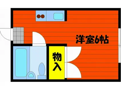 シスター中井(ワンルーム/4階)の間取り写真