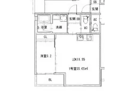 PRAIA城南II(1LDK/2階)の間取り写真
