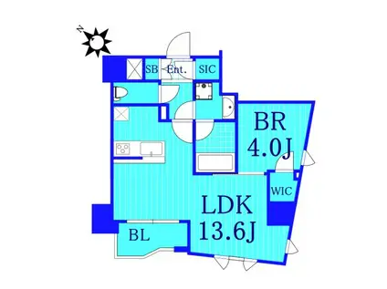 シーフォルム関内II(1LDK/8階)の間取り写真