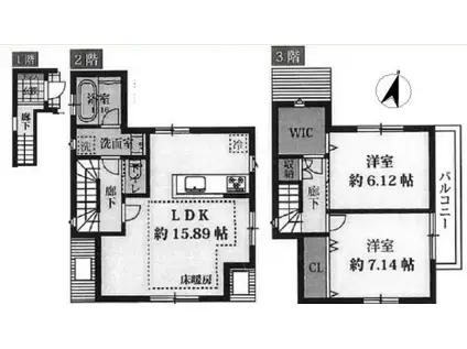 FUJIブンキョウ(2LDK/2階)の間取り写真