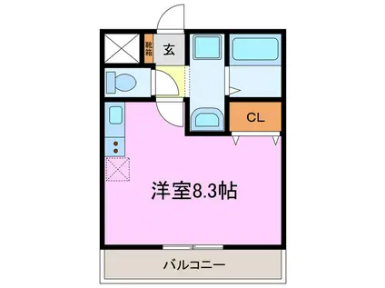 アムール MINERVA(ワンルーム/3階)の間取り写真