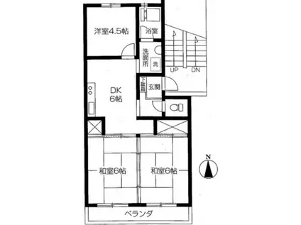 第2清水ハイツ(3DK/1階)の間取り写真