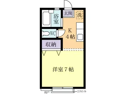 セントラルコーポ(1K/2階)の間取り写真