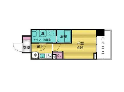 レガシア目黒リバーコート(1K/2階)の間取り写真