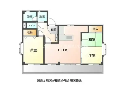 リッチモンドクロス(2LDK/2階)の間取り写真