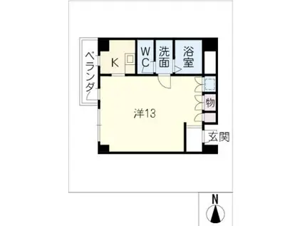 NESPALDEVE(1K/4階)の間取り写真