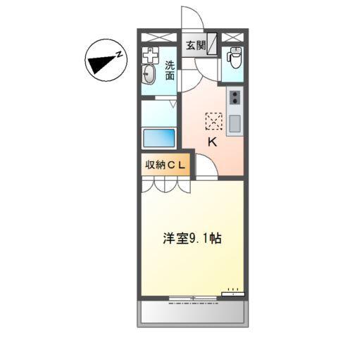 ネオ・コスモ(1K/1階)の間取り写真