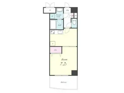 フレンズ・KI(1DK/2階)の間取り写真