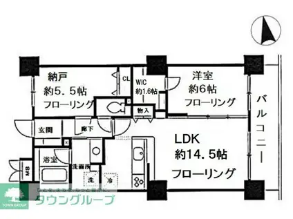 SINCERITY MURAKAMI III(1SLDK/9階)の間取り写真