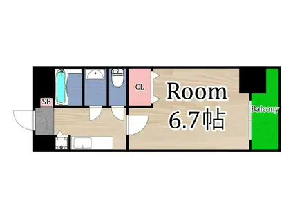 リーヴァメイ(1K/5階)の間取り写真