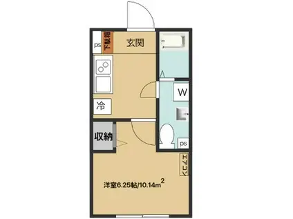 ファーストステージ北千住(1K/2階)の間取り写真