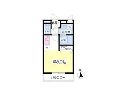 チェスタ・大手町(ワンルーム/4階)の間取り写真